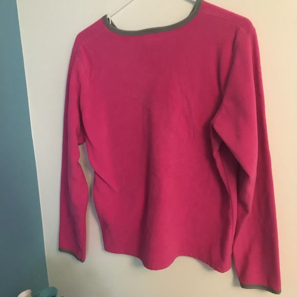 Old Navy pink fleece pullover large - Picture 2 of 4